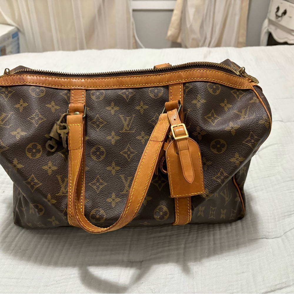 Louis Vuitton Brown and Tan Monogram Tote